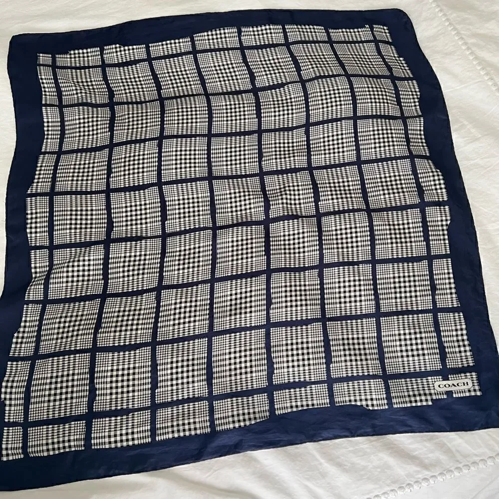 Coach scarf plaid print